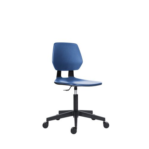 Kunststoffstuhl mit Rollen ALLOY – blau