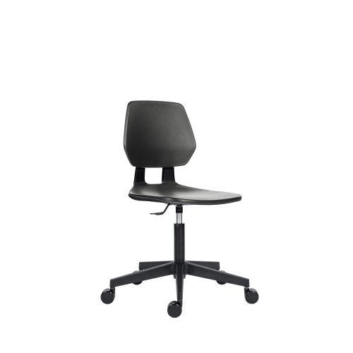Kunststoffstuhl mit Rollen ALLOY – schwarz