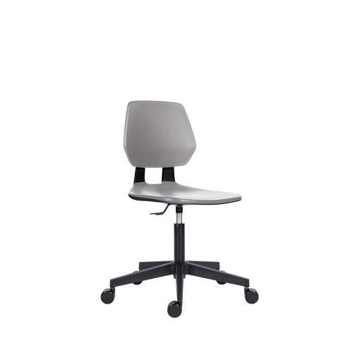 Kunststoffstuhl mit Rollen ALLOY – grau