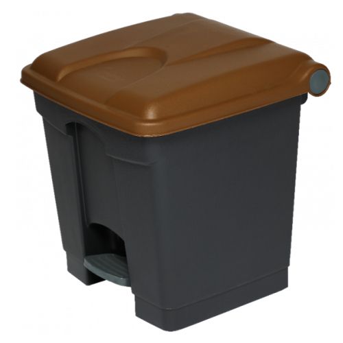 Tretmülleimer 30 l - brauner Deckel
