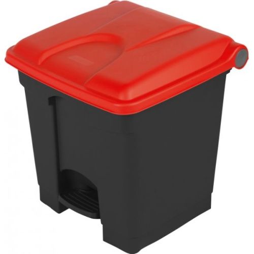Tretmülleimer 30 l - roter Deckel