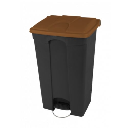 Tretabfallbehälter 90 l - brauner Deckel